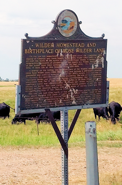 Rose Wilder Lane birthplace roadside marker